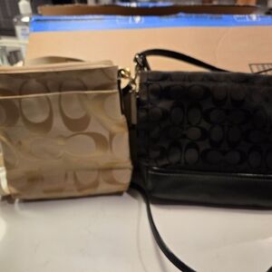 Coach Crossbody Bags - Black and Tan